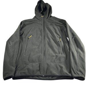 Mountain Equipment Mens Gray Hiking Full Zip Fleece Hoodie Size Large Outdoor